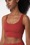 Strappy Criss Cross Back  Sports Bras Crop Tank Yoga Top