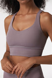 Strappy Criss Cross Back  Sports Bras Crop Tank Yoga Top