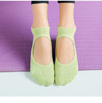 Pilates Non-slip hole Instep Yoga Socks(3 Pairs,Random Colors)