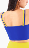 LU sports training bra color matching straps beuty back yoga top bra