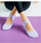 Pilates Non-slip hole Instep Yoga Socks(3 Pairs,Random Colors)