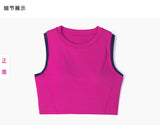 Seamless High-Neck Yoga Vest Sports Bra Waist Trimmer Fitness Wear Top