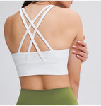 New design mesh center high impact O-neck fitness yoga bra