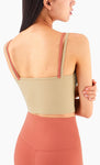 LU sports training bra color matching straps beuty back yoga top bra