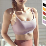 Women's Cropped Workout Top Padded Sports Bra Yoga Vest