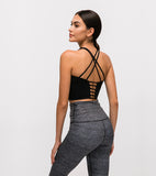 New back cross strap beauty fitness yoga bra top vest