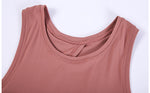 Yoga Vest Women Coverall Running Sleeveless Loose T-Shirt Sports Vest Gym Tank Top