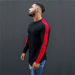 Men's Solid color oflong sleeve Sport Tee