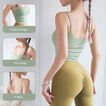 Sexy Fold Popular Strap Yoga Fitness Padded Sports Bra