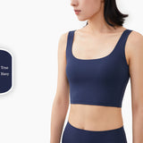 High Impact Two Layers Sports Bra Cropped Workout Yoga Top