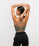 New back cross strap beauty fitness yoga bra top vest