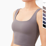 High Impact Two Layers Sports Bra Cropped Workout Yoga Top