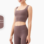 High Impact Two Layers Sports Bra Cropped Workout Yoga Top