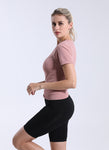 Women's Seamless Quick Dry Tight Yoga T-shirt