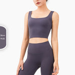 High Impact Two Layers Sports Bra Cropped Workout Yoga Top