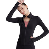 Women's New arrival yoga jacket plus size with zipper and pocket sports top coat