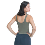 Yoga vest shockproof gathered thread outer wear sports underwear tank top