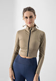 Women's Slim Fit Yoga Workout Jacket Full Zip Running Lightweight Outerwear