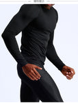 Men's Dry Fit Athletic Compression Long Sleeve Baselayer Workout T-Shirts