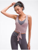 Fashion  Workout tight Yoga Crop Top Gym Vest with strap