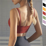 Women's Cropped Workout Top Padded Sports Bra Yoga Vest