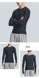 Men's Cool Dry Fit Long Sleeve Compression Athletic T-Shirts