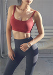 Women's Cropped Workout Top Padded Sports Bra Yoga Vest