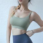 Women's Cropped Workout Top Padded Sports Bra Yoga Vest