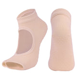 Pilates Non-slip Hole Instep Yoga Socks with Finger(3 Pairs,Random Colors)