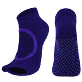 Pilates Non-slip Hole Instep Yoga Socks with Finger(3 Pairs,Random Colors)