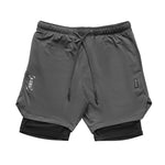 Mens 2 in 1 Running Shorts with Pocket & Towel Loop