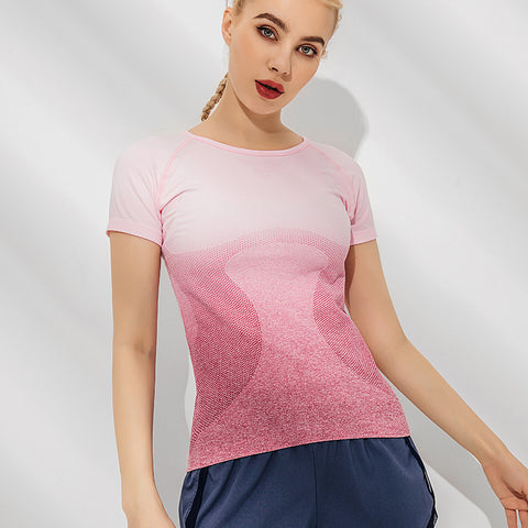 Women's Sport Quick Dry Fit O Neck Short Sleeves Tshirt