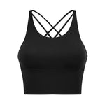 New back cross strap beauty fitness yoga bra top vest