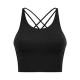 New back cross strap beauty fitness yoga bra top vest