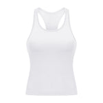 New style fitness sleeveless  sport vest   short tank top with tight straps for ladies