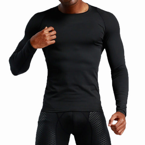 Men's Dry Fit Athletic Compression Long Sleeve Baselayer Workout T-Shirts