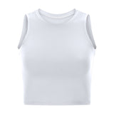 Sports Vest Tank Top Sleeveless  Shirts Exercise Crop Tops Active Gym Top