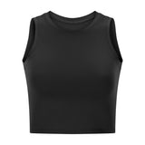 Sports Vest Tank Top Sleeveless  Shirts Exercise Crop Tops Active Gym Top