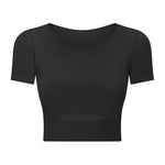 Women's short open front tight smooth fabric yoga wear top