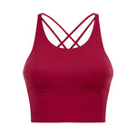 New back cross strap beauty fitness yoga bra top vest