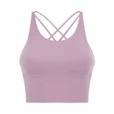 New back cross strap beauty fitness yoga bra top vest