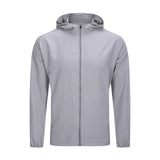 Men's Lightweight Hooded Zip Front Sweatshirt Coat
