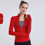 Women's New arrival yoga jacket plus size with zipper and pocket sports top coat