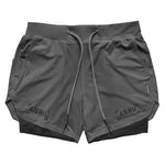 Men's 2 in 1 Running Shorts Gym Workout Quick Dry Mens Shorts with Phone Pocket