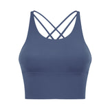 New back cross strap beauty fitness yoga bra top vest