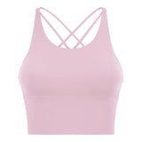 New back cross strap beauty fitness yoga bra top vest