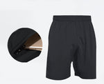 Mens Workout Running Shorts - Moisture Wicking with Pockets and Side Hem