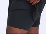 Mens Running 2 in 1 Shorts Workout Gym Training Yoga Sport Inner Compression Tight Perfomance Shorts with Phone Pocket