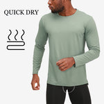 Men's Dry Fit Long Sleeve Workout Athletic T-Shirts