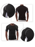 Men's Compression Shirt Short Sleeve Tops Slimming Body Shaper for Athletic  T-Shirts